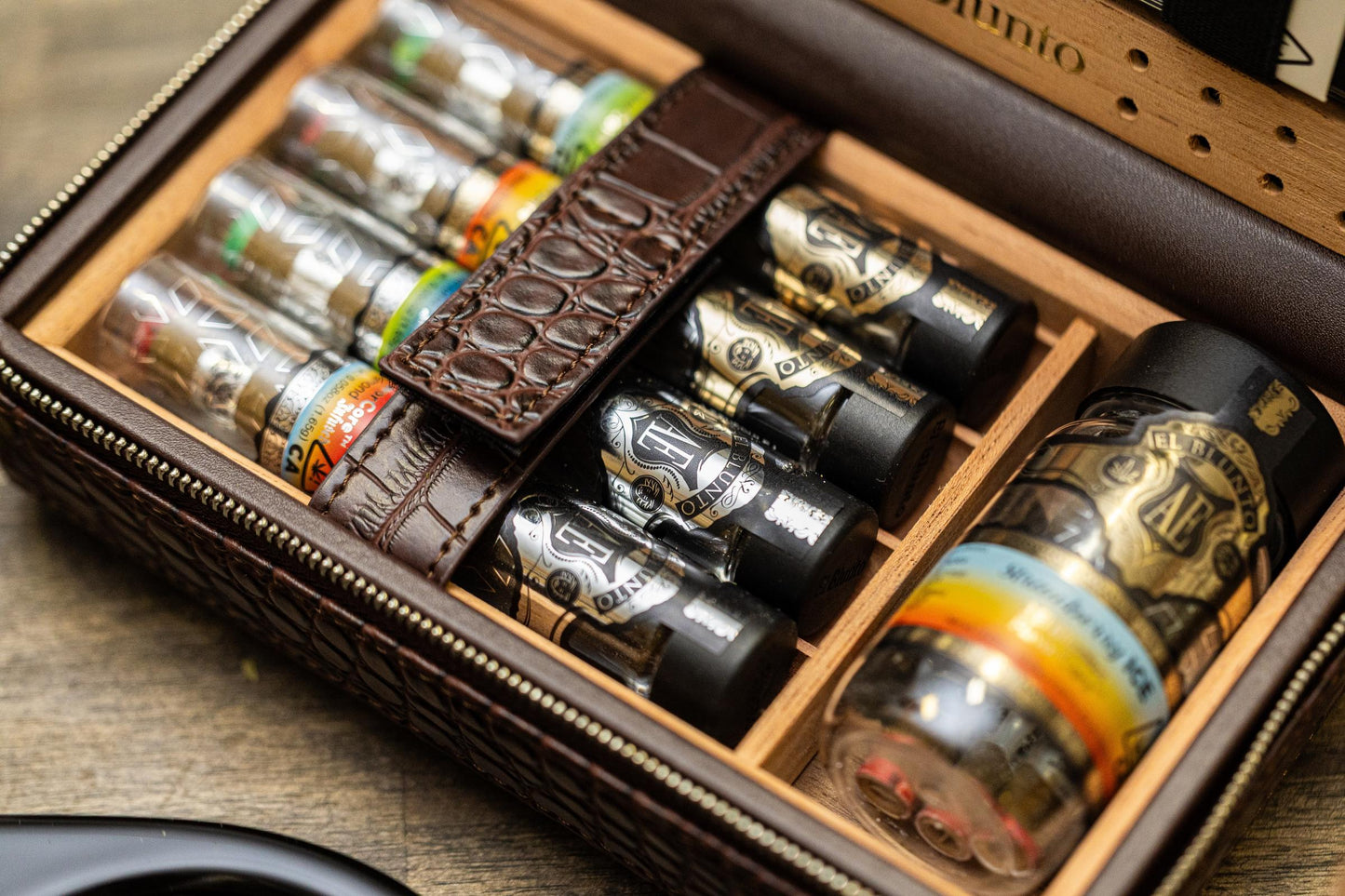 El Blunto Leather Zipper Humidor