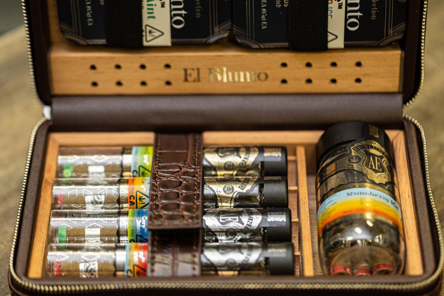 El Blunto Leather Zipper Humidor