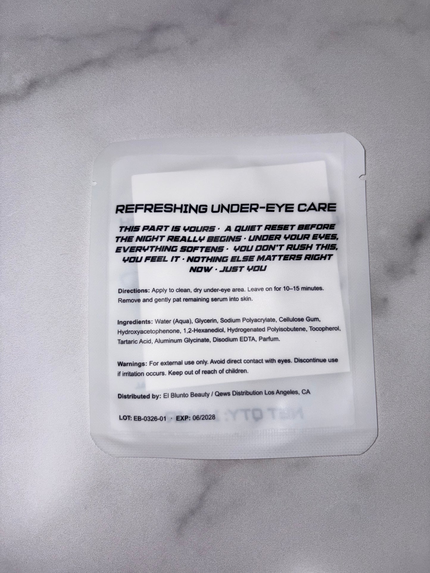 El Blunto Dealer Ritual™ Under Eye Hydrogel Patches